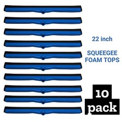 10pk Floor Squeegee Foam Dual Moss Blue Plastic 22 in Scrub Bathroom Floors Tile