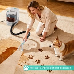 HAUSHOF Portable Carpet Spot and Upholstery Cleaner Machine for Rug Car Seats US