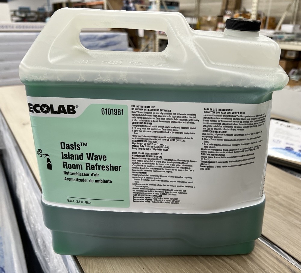 Ecolab 6101981 Oasis Island Wave Room Refresher 2.5 Gallon Exp. 7/2028
