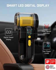 Fanttik Fold V10 APEX Pivot Cordless Car Vacuum, 17000Pa Handheld Black