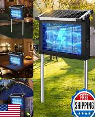 Solar Bug Zapper Outdoor, PhatroyYee Mosquito Zapper 4500V, Waterproof Portable