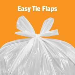 HDX Commercial Clear Heavy-Duty Flap Tie Drum Liner Trash Bags 55 Gallon 40 ct