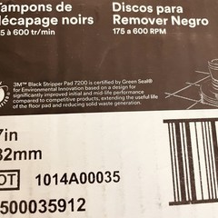 3M 7200 17 Inch Black Stripper Pad, 4 Pack In The Box