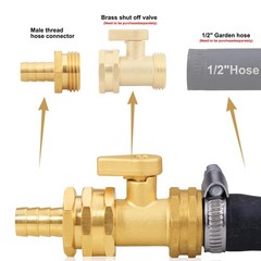 SIGURANTA Garden Hose Repair Connector with Clamps 1/2″ Barb-4 Set, Brass