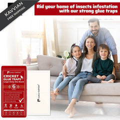 LULUCATCH Cricket Insect Glue Traps – 6 Pack Bug Cockroach 6 Pack, White