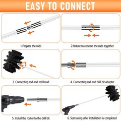 30Feet Chimney Sweep Kit – 6 in Brush Head, Dryer Vent Cleaner, 30FT, Regular