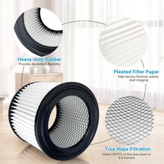 Zibopon 90398 Shop Vac Filters Replacement for 90398 shop vac filter(white)