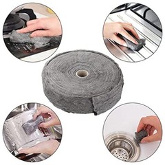 Grade 0000 Steel Wool 5lb Super Fine Steel Wool Roll for Cleaning, Remove