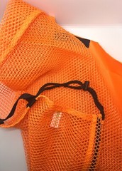 5 Large Capacity Commercial Heavy Duty Mesh Laundry Bags 40 x 30″ Bright Orange