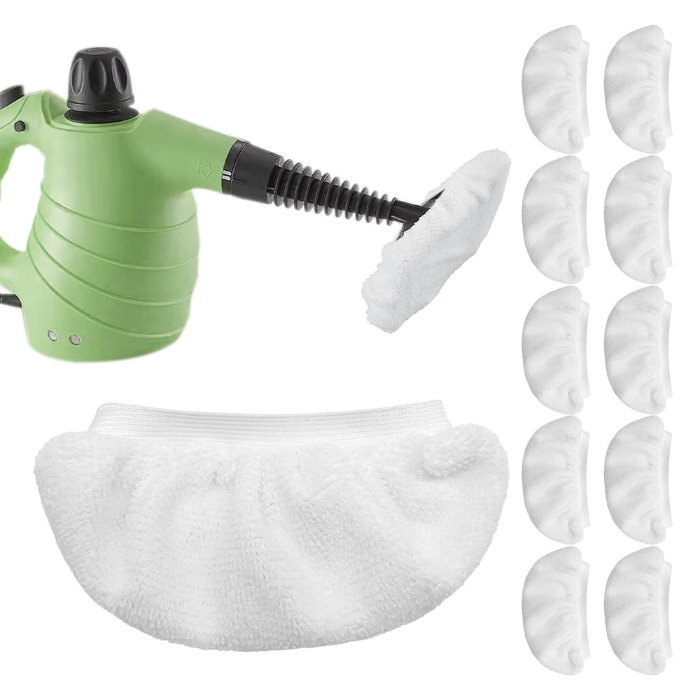 10 Pack Universal Steam Mop Pads, Pads for Handheld White