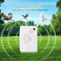 2026 Ultrasonic Bird Repellent Devices 1 Count (Pack of 2), White