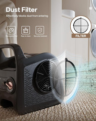 High-Velocity Floor Drying Blower with UV Lamp & 3-Speed Fan