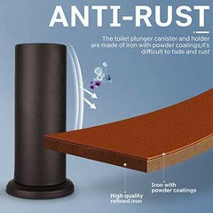 Antihand Off Bronze Toilet Plunger With Holder For Bathroompowerful Efficient