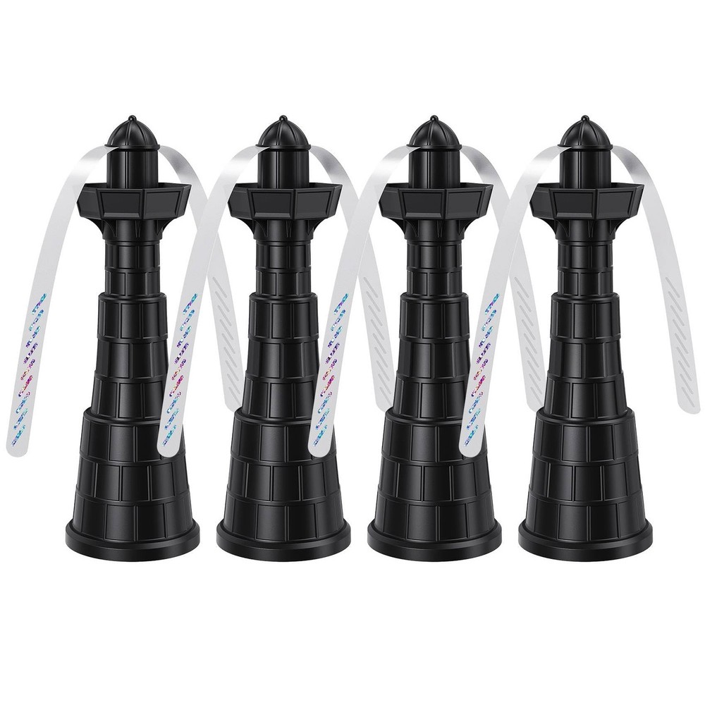 Glovv 4 Pack Fly Fans for Tables, Portable Batteries Powere Bug Food 4P, Gray
