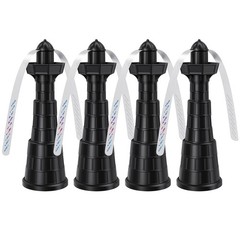 Glovv 4 Pack Fly Fans for Tables, Portable Batteries Powere Bug Food 4P, Gray