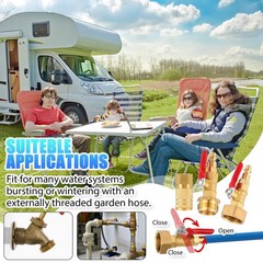 Hotop Rv Winterizing Blowout Kit, 15.75″ Sprinkler Adapter with Blue