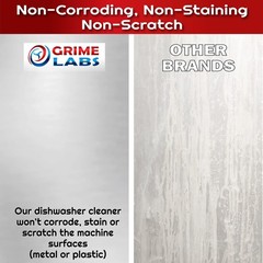 GRIME LABS Dishwasher Cleaner 24 Count (Pack of 1), White & Blue Tablets