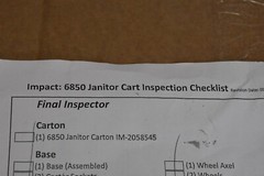 Impact 6850 Janitor’s Cart with 25 Gallon Yellow Vinyl Bag Polyethylene 48″