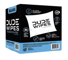 Dude Flushable Wipes XL Moisturizing Fragrance Free Multi-Surface 8 Packs
