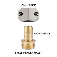 Sanpaint Zinc and Brass Male Clamp Coupling,Fits Coupling(1 Pack),