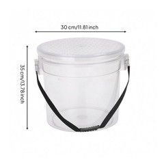 Car Wash Pail Transparent Cleaning Supplies Round Shape