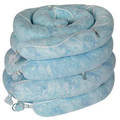 Brady Env510 Sorbent Boom, 32 Gal, 5 In X 10 Ft, Oil, Blue, 4 Pk