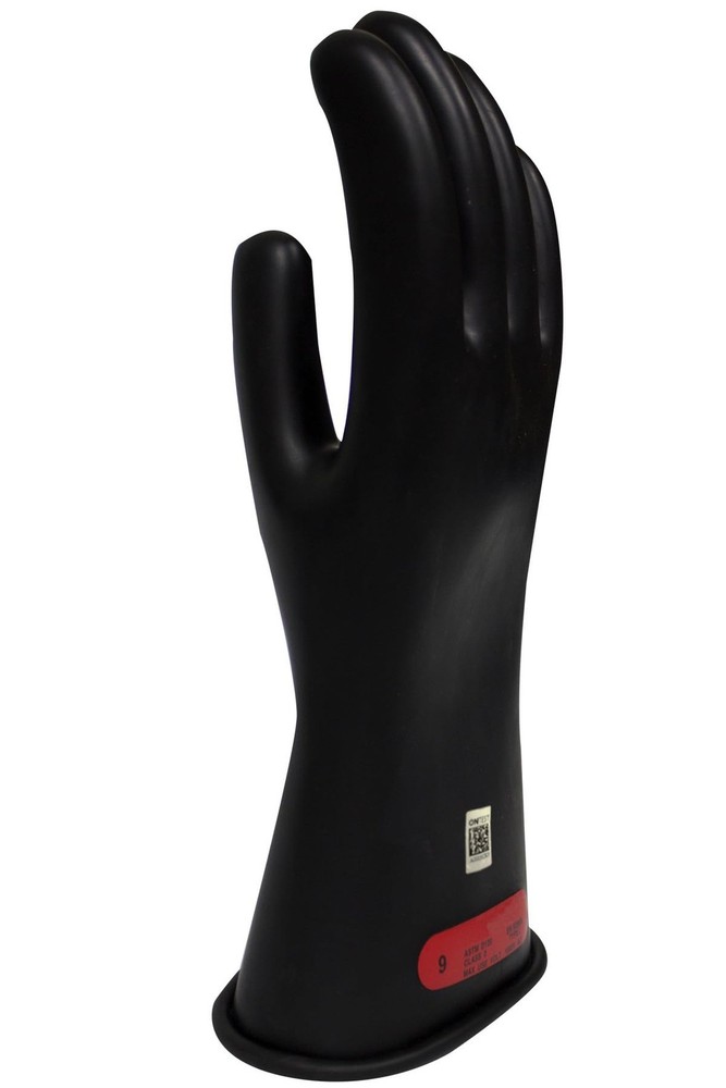 Enespro Class 0 Black Rubber Voltage Insulating Gloves, Max. Use Voltage 1000…
