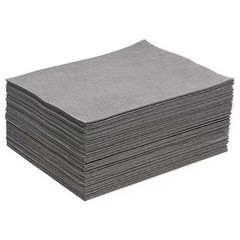 Pig Mat286 Sorbent Pad, 12 Gal, 16 1/2 In X 20 In, Universal, Gray, Polyester,