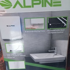 Alpine Willow High Speed Commercial Hand Dryer, Powerful Electric Bathroom Dryer