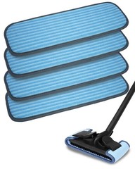 RuannoClean Steam Mop Replacement Pads Compatible with Wagner Blue -4pack