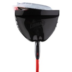 Libman High Power Angle Broom & Dustpan Red Steel Handle Black Fibers