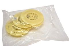 NSS 5990731 Spring Clip Pad Holder Set PP Yellow Plastic Discs Lot Of 3
