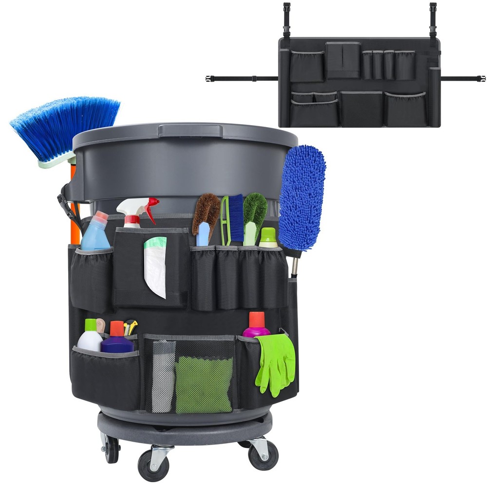 Trash Can Caddy Bags Fit 32-55 Gallon Garbage Bins, Garbage Bin Caddy Bag Org…