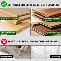 Floor Gap Fixer Tool Kit with Rubber Mallet for Laminate,Vinyl Plank, Orange