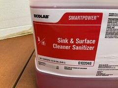 Ecolab 6102046 Sink & Surface Cleaner Sanitizer 2.5 GALLON