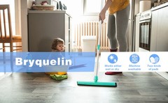 18″ Floor Squeee with 43″ Adjustable Aluminum Handle Light Duty Magic