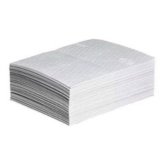 Pig Sorbent Pad, 11 gal, 15 in x 20 in, Oil, White, Polypropylene MAT414 Pig