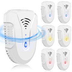 Seozio 2026 Upgraded Ultrasonic Pest Repeller 6 Pack Mouse Repellent Indoor