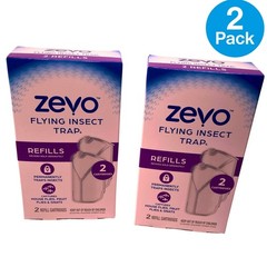 Zevo Flying Insect Trap Refills 2 Cartridges – 2 Pack – New