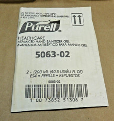 QTY 2 PURELL 5063-02 1200 ml Advanced Hand Sanitizer Gel Refill for ES4