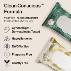 The Honest Company Hypoallergenic Flushable Wipes Sensitive Skin 42 Ct Pack of 3