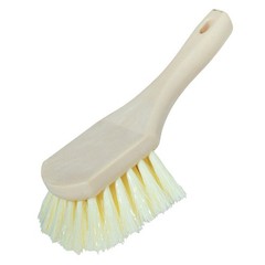 Do it 9 In. x 3 In. White Polypropylene Bristle Plastic Scrub Brush 89635 SIM