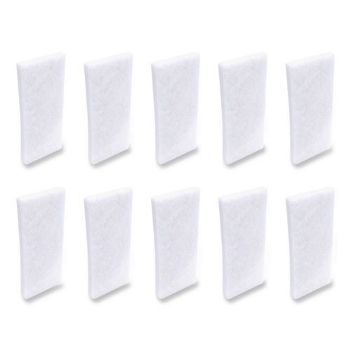 Boardwalk Fine Grade Utility Pad, 4.62 x 10, White, 10/Carton
