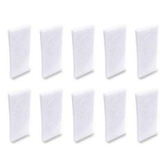 Boardwalk Fine Grade Utility Pad, 4.62 x 10, White, 10/Carton