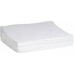 Spilltech Wpx50h Sorbent Pad, 16 Gal, 15 In X 19 In, Oil, White, 50 Pk