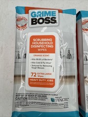 Grime Boss 72-Count Surface and Hand Wipes Heavy Duty Cleaning Wipes, 2Pk