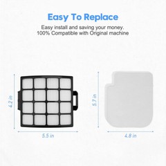 AZ3002 Filters for Shark AZ3002 AZ3000 AZ3000W 2 HEPA Filters 4 Foam Filters