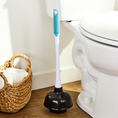 1 Count Ergonomic Plastic Handle Toilet Plunger, Great Value Deluxe