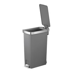 10.5 Gallon Kitchen Step Trash Can, Plastic Slim Kitchen Step Trash Can, Gray