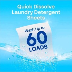 Earth Breeze Laundry Detergent Sheets Fresh, River Rain, Calming Lavender 180